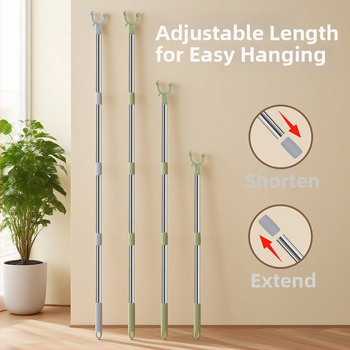 Uscător de haine din oțel inoxidabil cu tijă extensibilă, pentru uz casnic și în cămine - Yushangjia