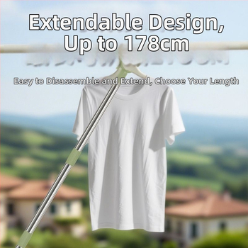 Uscător de haine din oțel inoxidabil cu tijă extensibilă, pentru uz casnic și în cămine - Yushangjia
