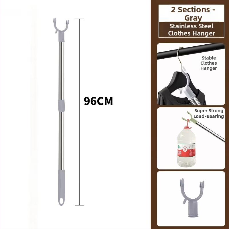 Uscător de haine din oțel inoxidabil cu tijă extensibilă, pentru uz casnic și în cămine - Yushangjia