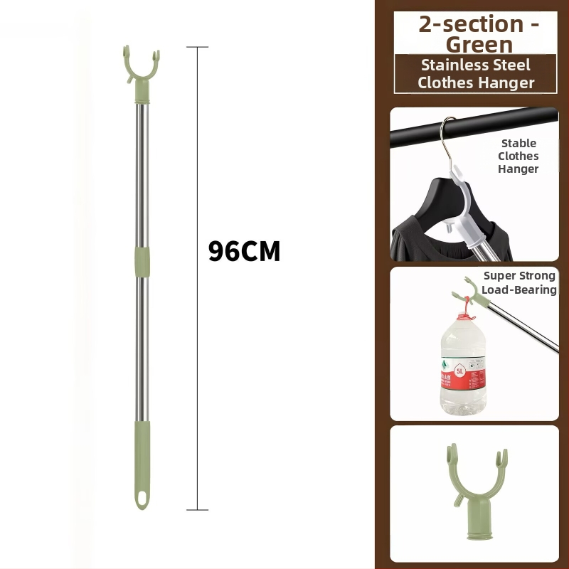 Uscător de haine din oțel inoxidabil cu tijă extensibilă, pentru uz casnic și în cămine - Yushangjia