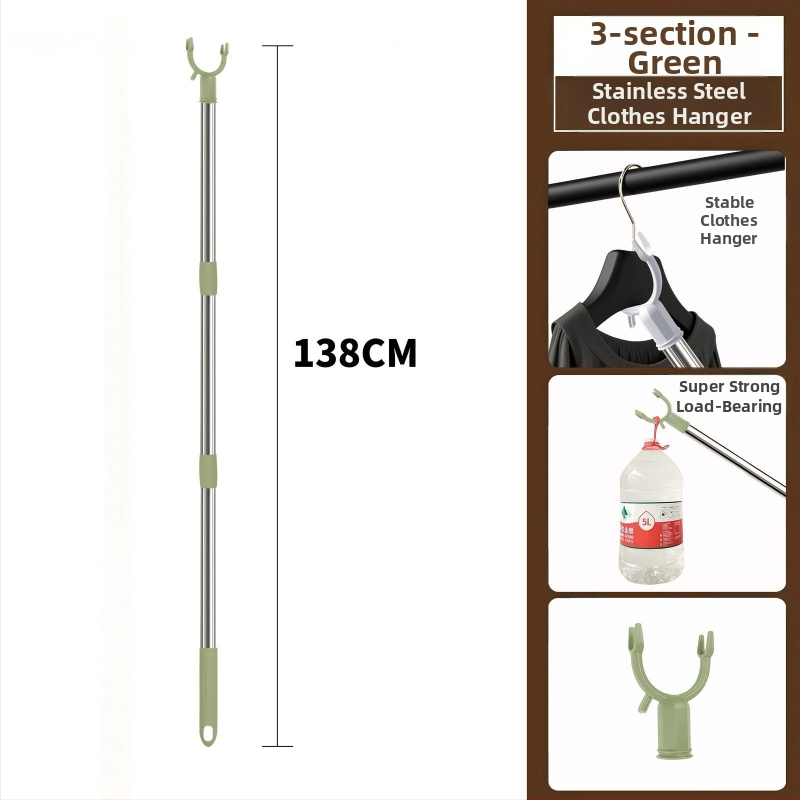 Uscător de haine din oțel inoxidabil cu tijă extensibilă, pentru uz casnic și în cămine - Yushangjia