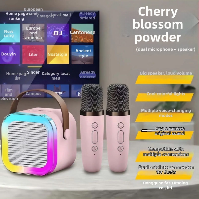 Bežični Bluetooth zvučnik s integriranim mikrofonom za kućno karaoke – IPX7 vodootporan, raspon frekvencija 100 Hz–20 kHz, SNR ≥70 dB, kućište ABS