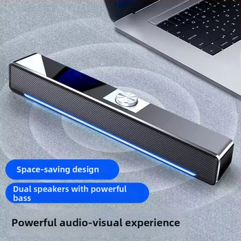 Soundbar Bluetooth 2.1 cu subwoofer, interfață USB, sunet 3D surround