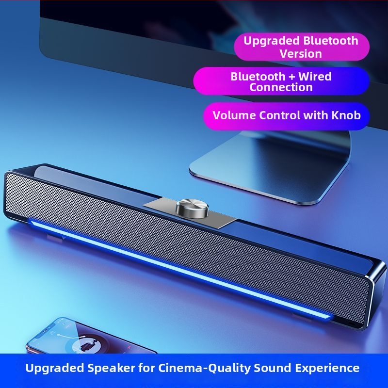 Soundbar Bluetooth 2.1 cu subwoofer, interfață USB, sunet 3D surround