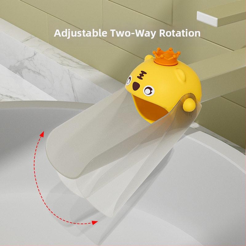 Dječji silikonani produžni nastavak za slavinu – crtić dizajn, protiv prskanja, mogućnost prilagođavanja, tiskani logotip, Father Shield, Little Tiger serija