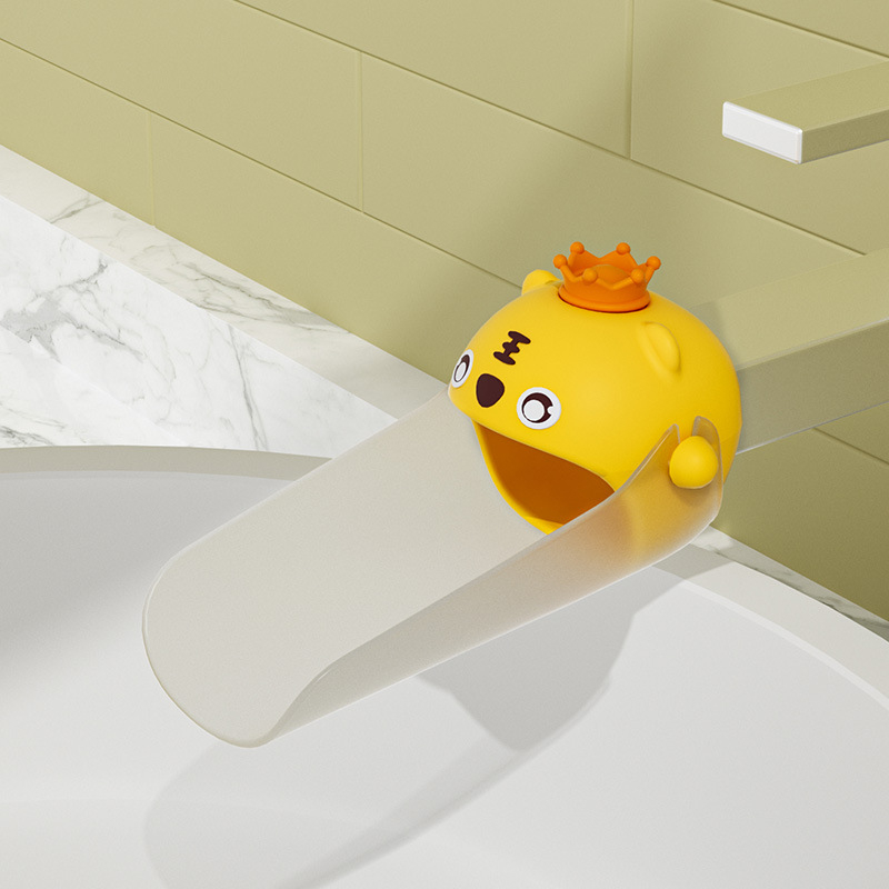 Dječji silikonani produžni nastavak za slavinu – crtić dizajn, protiv prskanja, mogućnost prilagođavanja, tiskani logotip, Father Shield, Little Tiger serija