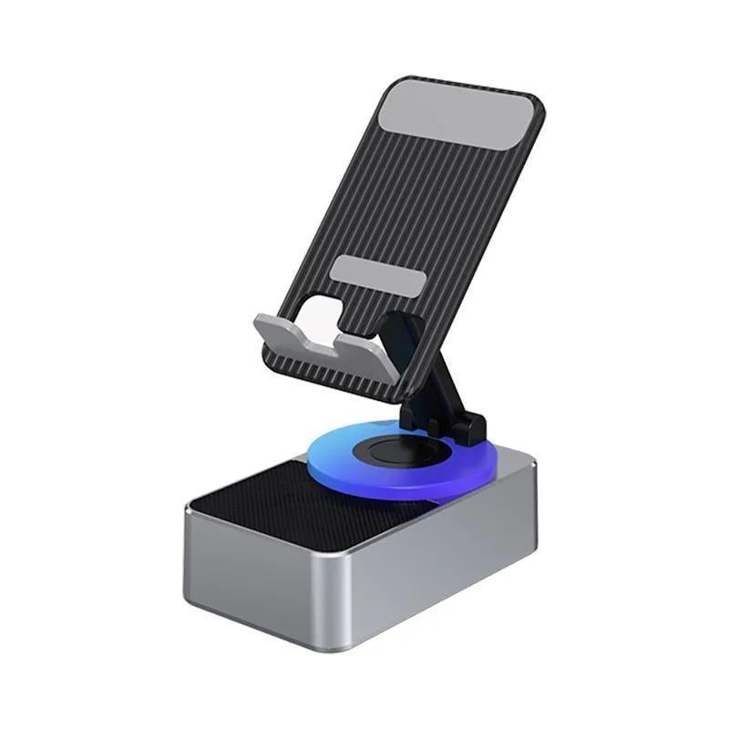 Bluetooth hangszóró telefon-tartóval és RGB világítással, 5W, beépített 1200–2000 mAh akkumulátor, Bluetooth 5.3, 100 Hz–20 kHz frekvenciatartomány, SNR ≥70 dB