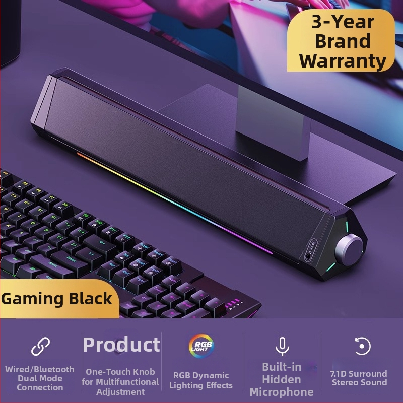 Difuzor pentru calculator desktop A010 Esports — Bluetooth + USB, difuzoare duale, 10W, Dolby Digital