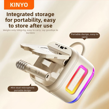K89 Microfon și difuzor karaoke fără fir – Bluetooth 5.3, baterie încorporată 2000–4000 mAh, răspuns în frecvențe 200 Hz–8 kHz, SNR ≥75 dB, Putere nominală 10 W