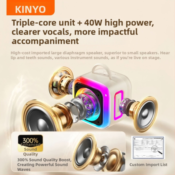 K89 Microfon și difuzor karaoke fără fir – Bluetooth 5.3, baterie încorporată 2000–4000 mAh, răspuns în frecvențe 200 Hz–8 kHz, SNR ≥75 dB, Putere nominală 10 W