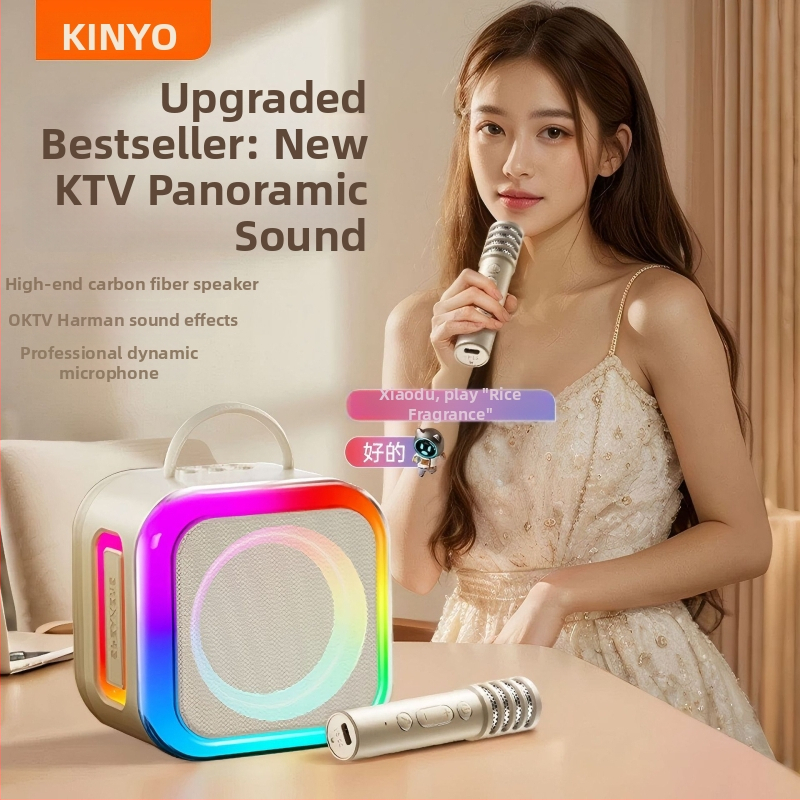 K89 Microfon și difuzor karaoke fără fir – Bluetooth 5.3, baterie încorporată 2000–4000 mAh, răspuns în frecvențe 200 Hz–8 kHz, SNR ≥75 dB, Putere nominală 10 W