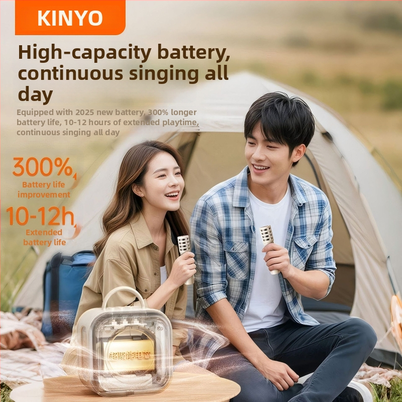 K89 Microfon și difuzor karaoke fără fir – Bluetooth 5.3, baterie încorporată 2000–4000 mAh, răspuns în frecvențe 200 Hz–8 kHz, SNR ≥75 dB, Putere nominală 10 W
