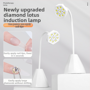 Fototerapeutické zariadenie na nechty s inteligentným senzorom a dobíjacou batériou, salónna lampička; model Diamond Table Lamp; pôvod Zhejiang; OEM
