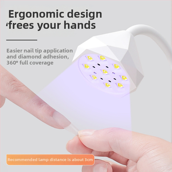 Fototerapeutické zariadenie na nechty s inteligentným senzorom a dobíjacou batériou, salónna lampička; model Diamond Table Lamp; pôvod Zhejiang; OEM