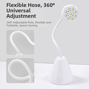 Fototerapeutické zariadenie na nechty s inteligentným senzorom a dobíjacou batériou, salónna lampička; model Diamond Table Lamp; pôvod Zhejiang; OEM