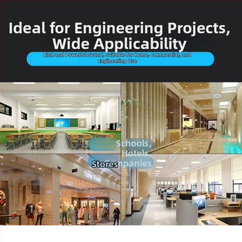 Difuzor de plafon cu margine îngustă, fără ramă, configurație cu 4 difuzoare, 20W, Bluetooth 2.1, 40 Hz–20 kHz