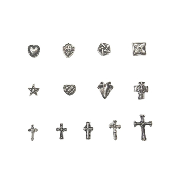 Körömdísz CroHeart Cross ötvözetből, retro stílus, Princess sorozat