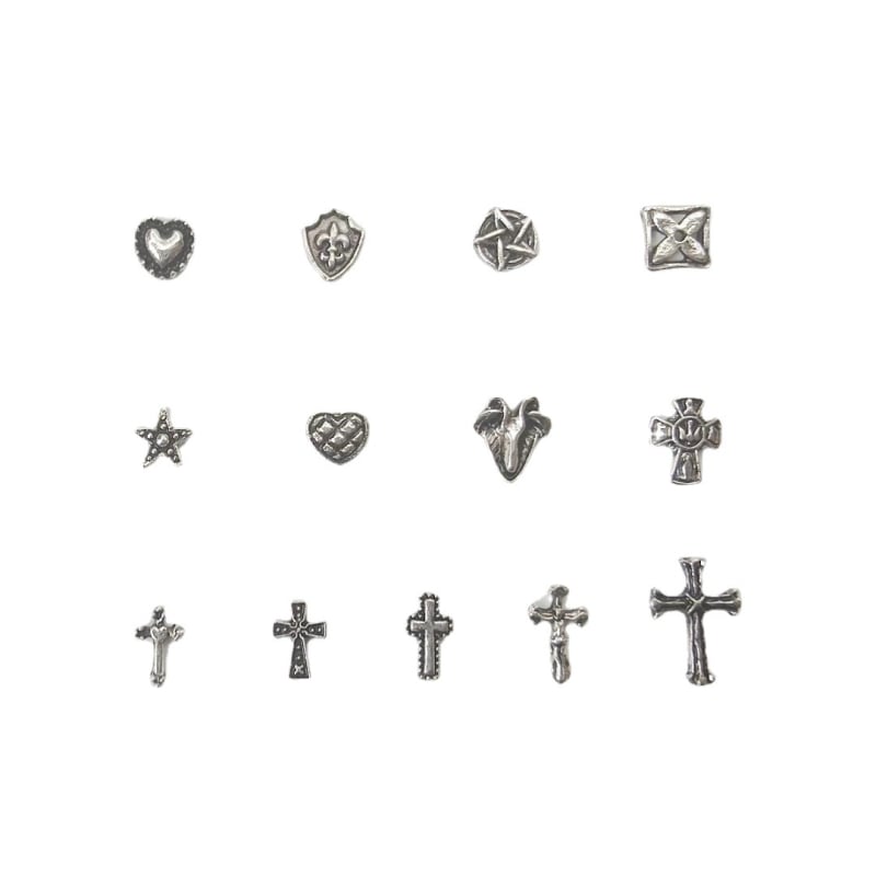 Körömdísz CroHeart Cross ötvözetből, retro stílus, Princess sorozat