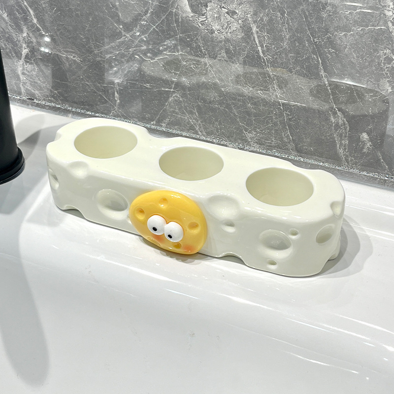 Kerámiából készült elektromos fogkefetartó, fúrás nélküli szereléssel, fogkrém tárolóval, fürdőszobába