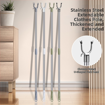 Bară de uscat haine cu braț extensibil pentru balcon, oțel inoxidabil, marca Unique, stil modern minimalist