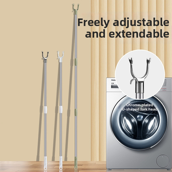 Bară de uscat haine cu braț extensibil pentru balcon, oțel inoxidabil, marca Unique, stil modern minimalist