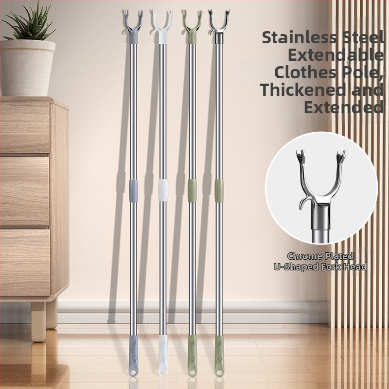 Bară de uscat haine cu braț extensibil pentru balcon, oțel inoxidabil, marca Unique, stil modern minimalist