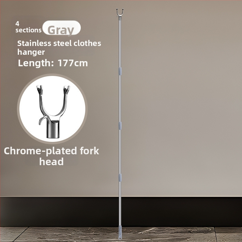 Bară de uscat haine cu braț extensibil pentru balcon, oțel inoxidabil, marca Unique, stil modern minimalist