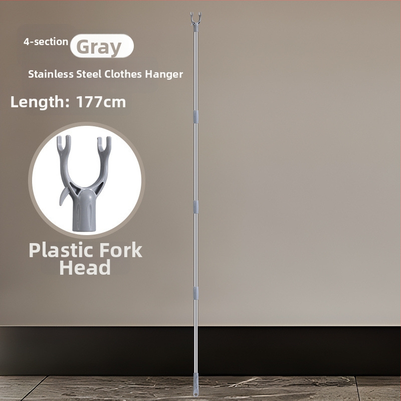 Bară de uscat haine cu braț extensibil pentru balcon, oțel inoxidabil, marca Unique, stil modern minimalist