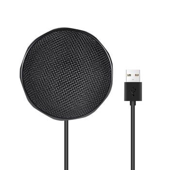 USB omnidireziós kondenzátormikrofon karaokehoz, játékokhoz és találkozókhoz — 100 Hz–20 kHz, SNR ≥70 dB, Plug‑and‑Play USB
