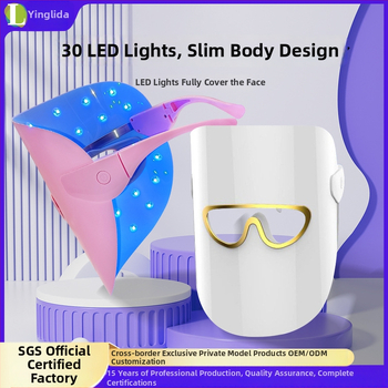 Hordozható fototerápiás arcmaszk a bőrmegújításért, beépített 300–500 mAh akkumulátor, IPX6 vízálló, otthoni használatra