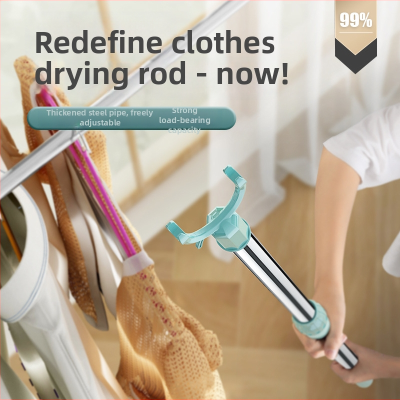 Umeraș extensibil din oțel inoxidabil pentru uscarea hainelor pe balcon – stil minimalist modern, lansare 2025