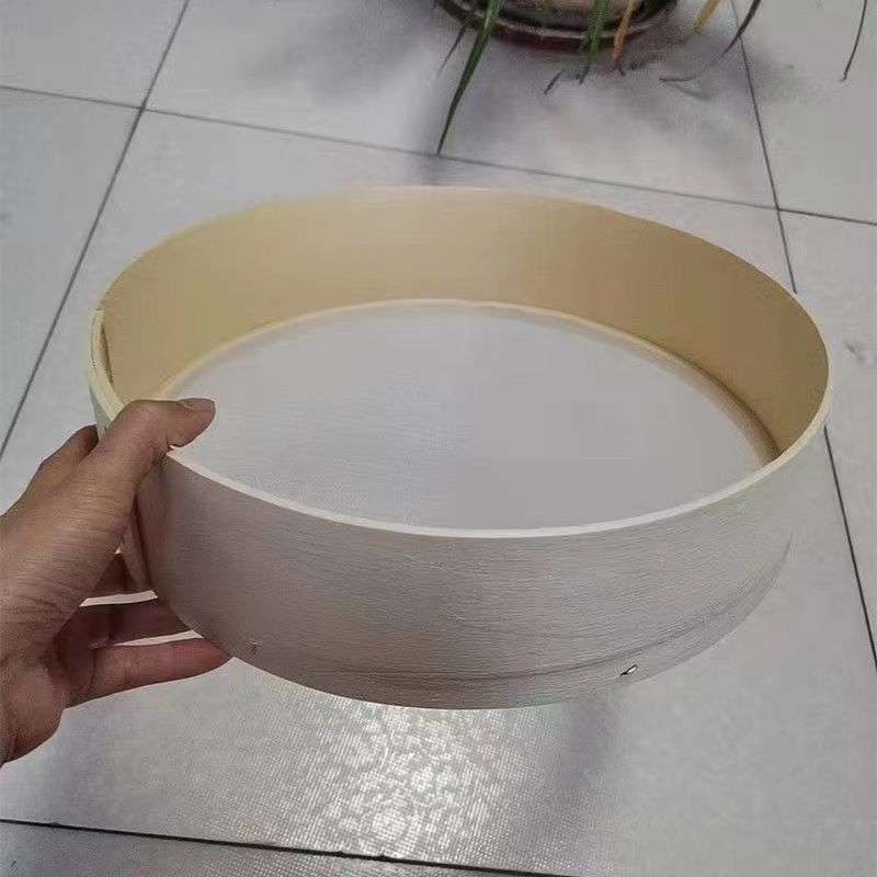 Sită de făină din lemn masiv – design tradițional, cu plasă ultrafină pentru făină, lapte de soia și mălai