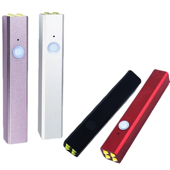 Lampă pentru unghii din aliaj de aluminiu, uscare rapidă, lampă fototerapie mini, portabilă, cu sursă de alimentare reîncărcabilă; model BYY0308, origine Zhejiang, OEM, etichetă privată licențiată