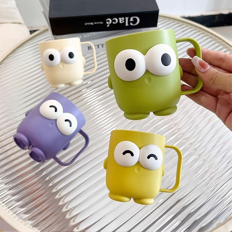 Szájöblítő pohár és fogkefés pohár kreatív fogantyúval — Műanyag, Márka: Other, Termékkód: Cartoon mouthwash cup, importált: Nem
