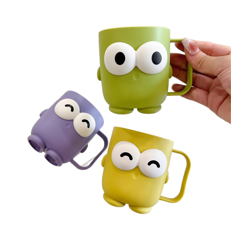Szájöblítő pohár és fogkefés pohár kreatív fogantyúval — Műanyag, Márka: Other, Termékkód: Cartoon mouthwash cup, importált: Nem