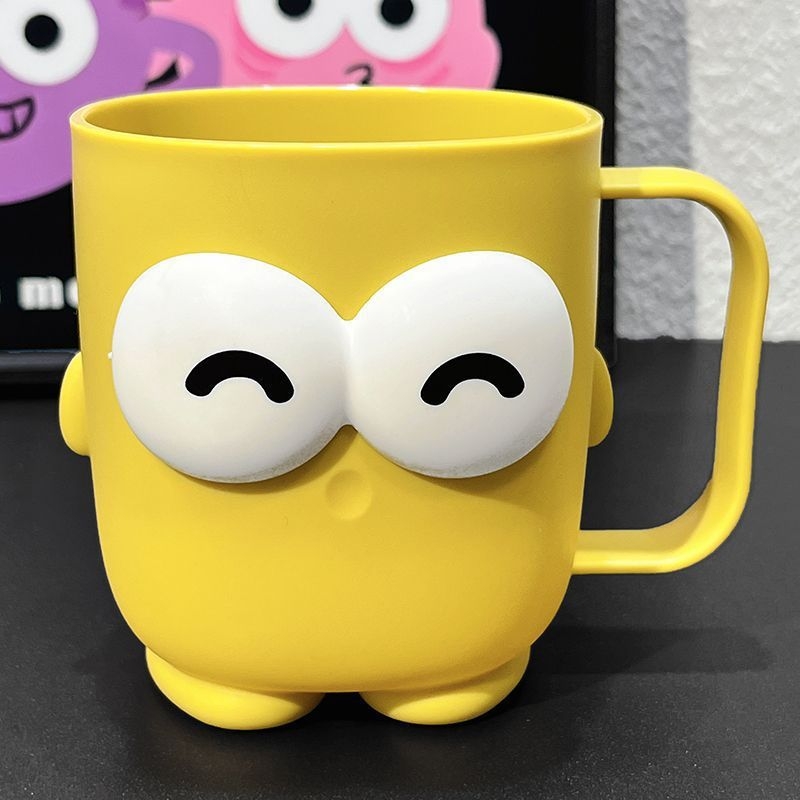Szájöblítő pohár és fogkefés pohár kreatív fogantyúval — Műanyag, Márka: Other, Termékkód: Cartoon mouthwash cup, importált: Nem