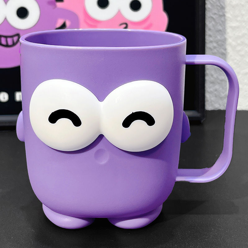 Szájöblítő pohár és fogkefés pohár kreatív fogantyúval — Műanyag, Márka: Other, Termékkód: Cartoon mouthwash cup, importált: Nem