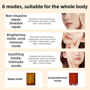 Xin Phil arckészülék – maszk a ráncok ellen infravörös és színes fény terápia, hordozható, IPX3 vízálló.