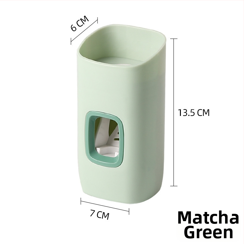 Presor pentru pastă de dinți – montaj pe perete, fără găuri, operare manuală, suport cu clips