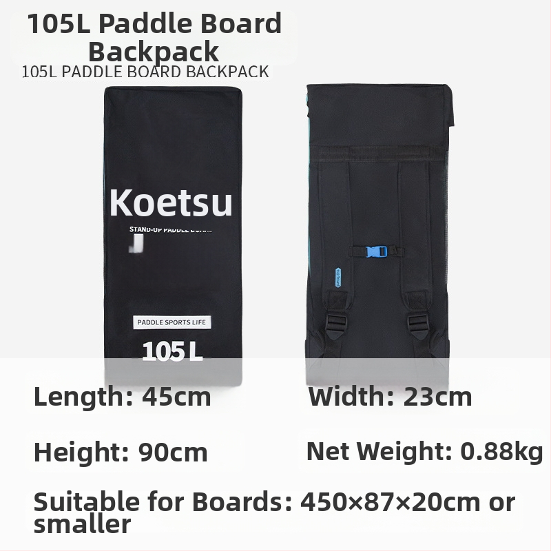 Koetsu batoh na SUP dosku, nafukovací, 125L kapacita, Oxford látka