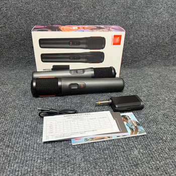 Σύστημα Ασύρματου Μικροφώνου 2 Καναλιών – PartyBox Wireless Mic με ενσωματωμένη μπαταρία, αυτονομία 3–6 ωρών, SNR ≥75 dB, τροφοδοσία 5V