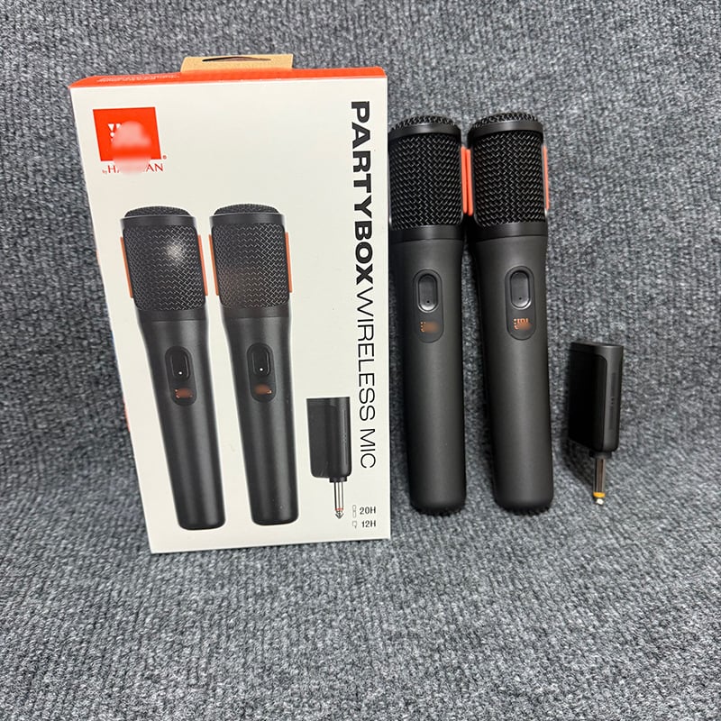 Σύστημα Ασύρματου Μικροφώνου 2 Καναλιών – PartyBox Wireless Mic με ενσωματωμένη μπαταρία, αυτονομία 3–6 ωρών, SNR ≥75 dB, τροφοδοσία 5V