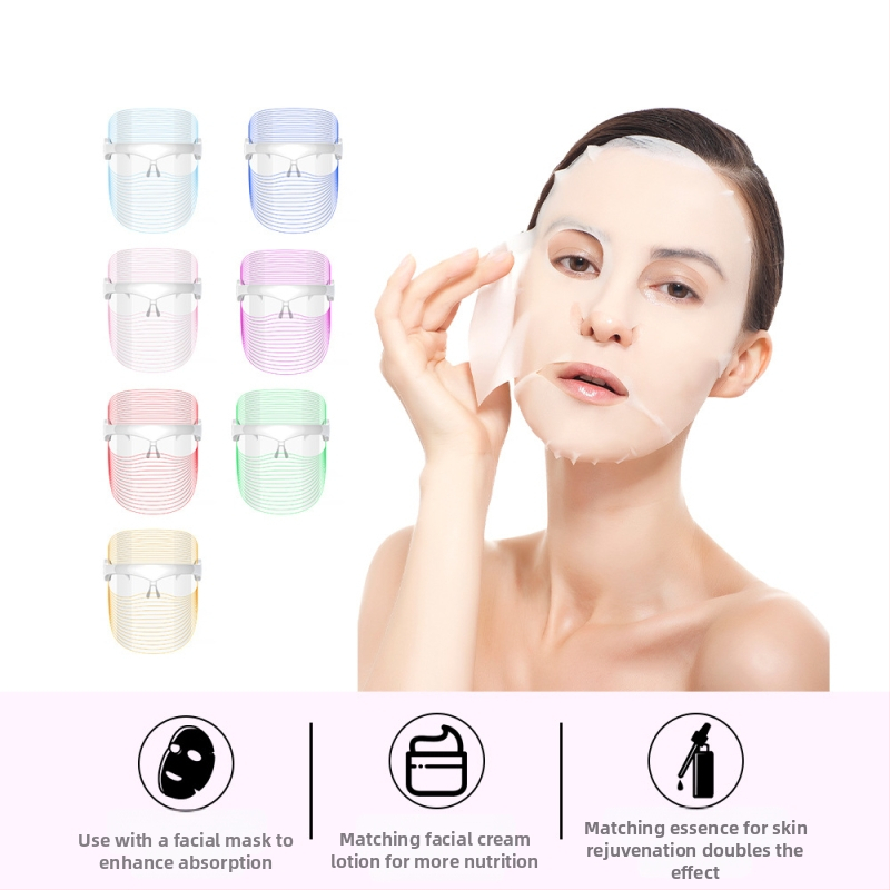 Foton arcmaszk fényterápiával – hordozható, beépített 300–500 mAh-s akkumulátor, otthoni használatra, ajándékdobozos csomagolás