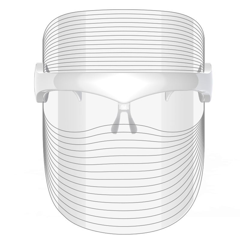 Foton arcmaszk fényterápiával – hordozható, beépített 300–500 mAh-s akkumulátor, otthoni használatra, ajándékdobozos csomagolás