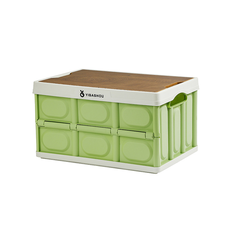 Κυτίο αποθήκευσης αυτοκινήτου για εξωτερικούς χώρους, πτυσσόμενο, φορητό, πλαστικό, 30-40 L, κλείσιμο με καπάκι κλικ