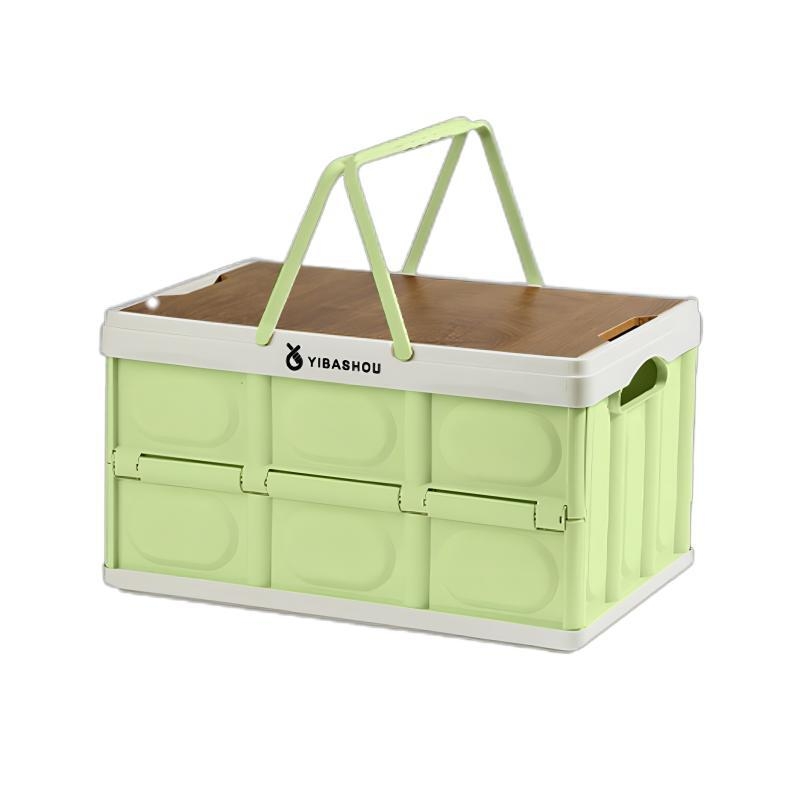 Κυτίο αποθήκευσης αυτοκινήτου για εξωτερικούς χώρους, πτυσσόμενο, φορητό, πλαστικό, 30-40 L, κλείσιμο με καπάκι κλικ