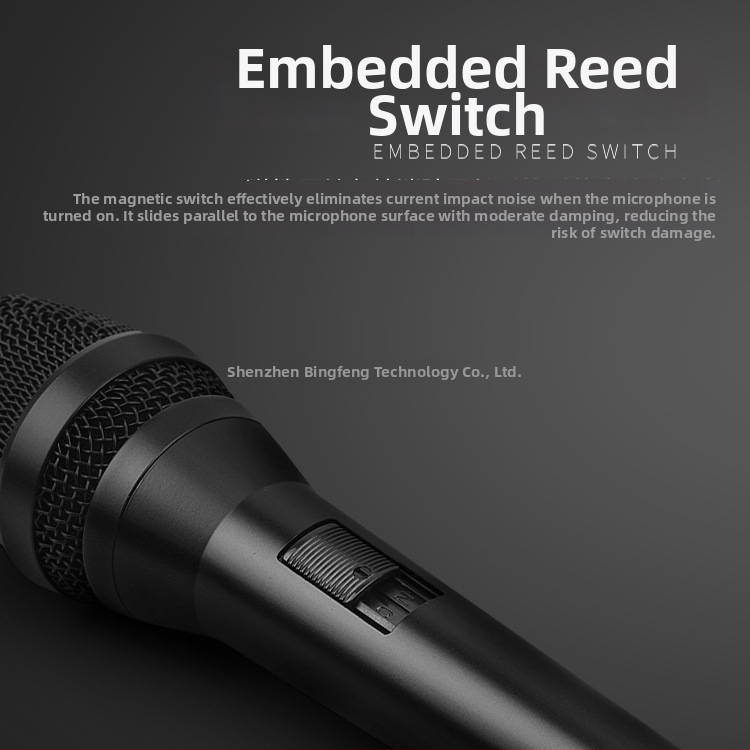 Microfon KTV/scenă – cablat, corp metalic, captare dinamică, anti-feedback, pentru karaoke și conferințe