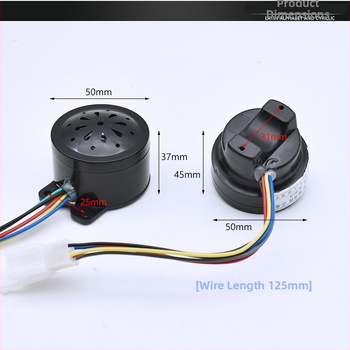 Claxon pentru tricicletă electrică – difuzor 4 în 1, voce de mers înapoi, protecție împotriva furtului (12V, 10W, 1Ω)