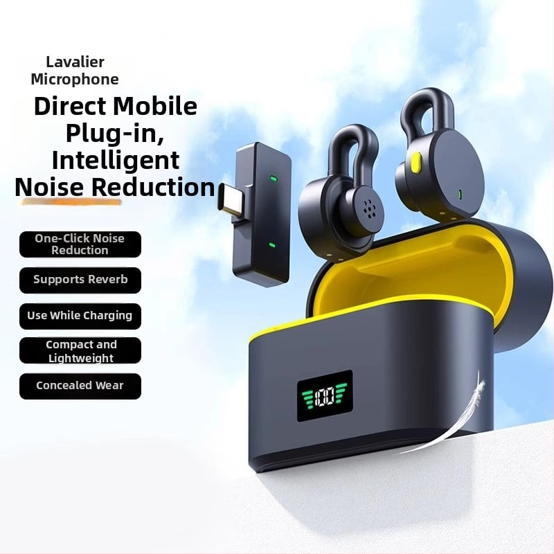 T60 Bežični lavalier mikrofon za prijenos uživo — Bluetooth 5.3, ugrađena baterija 100–300 mAh, trajanje baterije 3–6 h, frekvencijski odziv 20 Hz–20 kHz, SNR ≥60 dB