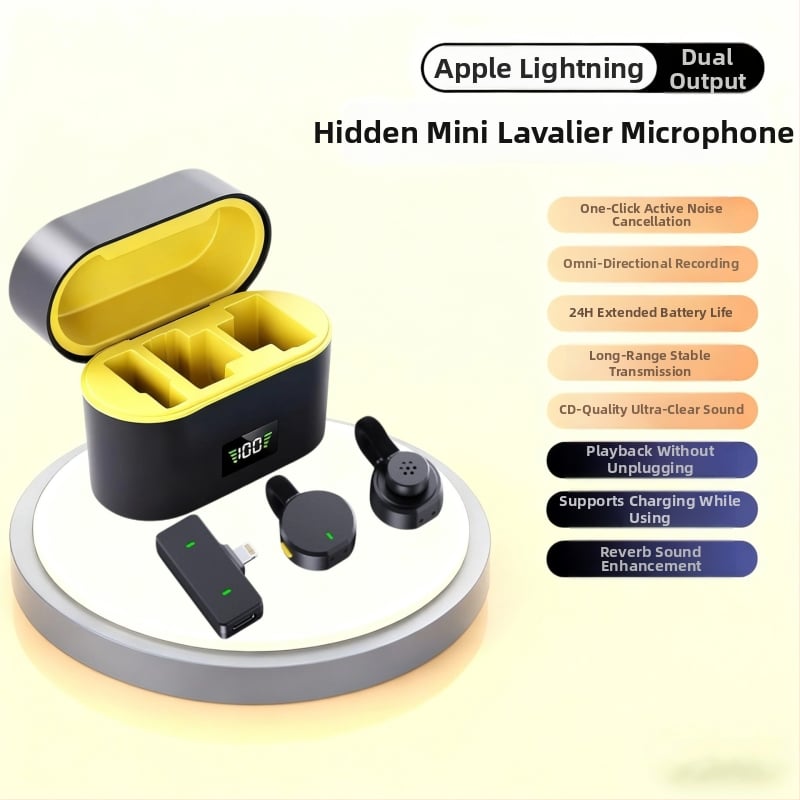 T60 Bežični lavalier mikrofon za prijenos uživo — Bluetooth 5.3, ugrađena baterija 100–300 mAh, trajanje baterije 3–6 h, frekvencijski odziv 20 Hz–20 kHz, SNR ≥60 dB